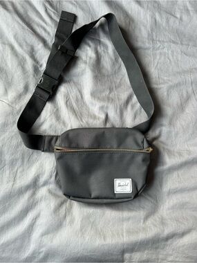 Herschel Supply Company Black Waist Pack with Gold Zipper